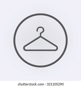 Hanger icon in circle . Vector illustration