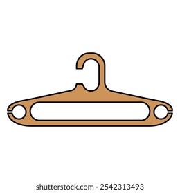 Hanger icon. Cloth hanger, coat or clothes rack icon symbol vector in flat style on white background with editable stroke. Vector illustration