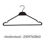 Hanger icon. The clothes hanger icon. Cloth hanger, rack or clothes coat icon symbol vector in flat style on white background. wooden and plastic hangers with a hook for clothes. Vector illustration