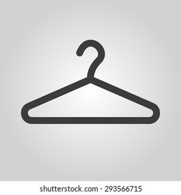 The Hanger Icon. Coat Rack Symbol. Flat Vector Illustration