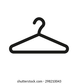 The hanger icon. Coat rack symbol. Flat Vector illustration