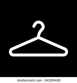 The Hanger Icon. Coat Rack Symbol. Flat Vector Illustration