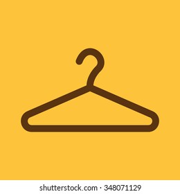 The hanger icon. Coat rack symbol. Flat Vector illustration