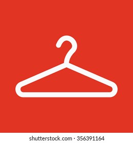 The hanger icon. Coat rack symbol. Flat Vector illustration