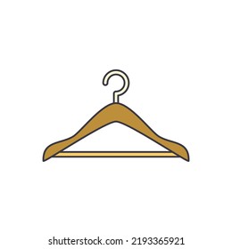 hanger icon in color, isolated on white background 