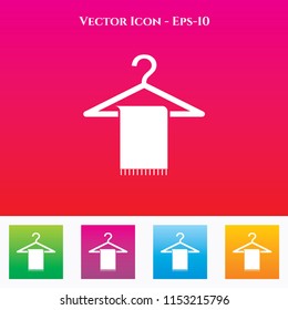 Hanger Icon in Colored Square box. eps-10