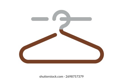 Ícone de cabide. Ilustração vetorial colorida.