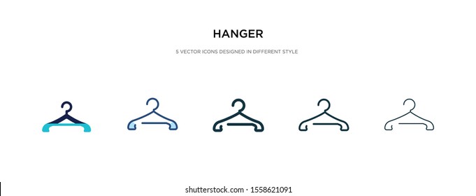 hanger icon in different style vector illustration. two colored and black hanger vector icons designed in filled, outline, line and stroke style can be used for web, mobile, ui