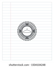 hanger icon draw with pencil effect. Vector Illustration. Detailed.