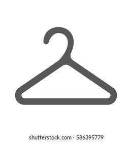 Icono de colgador. Diseño plano. Silueta de colgante. Icono simple. Moderna página web de icono plano y elemento vectorial de diseño de aplicaciones móviles.