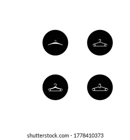 
Plantilla vectorial de diseño plano de icono de colgador