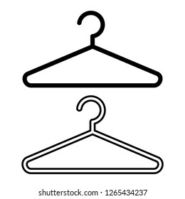 Hanger icon, flat and outline design. Vector illustration