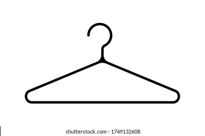 Icono de la percha. estilo plano. aislado en el fondo gris