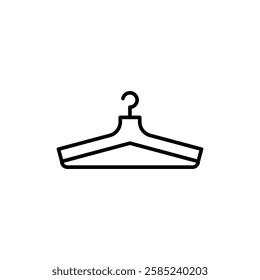 Hanger icon Flat vector set outline