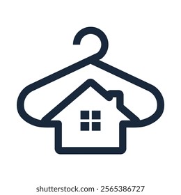 The hanger icon and home logo vector