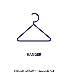 hanger icon from hotel and restaurant collection. Thin linear hanger, retail, store outline icon isolated on white background. Line vector hanger sign, symbol for web and mobile