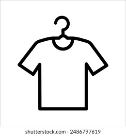 Hanger icon illustration isolated vector sign symbol. clothing icon vector set. on a black and white background.