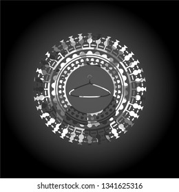 hanger icon inside grey camo texture
