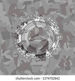 hanger icon inside grey camo texture