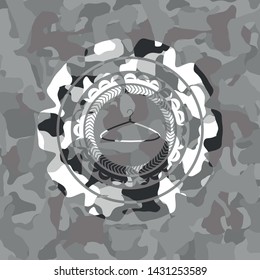 hanger icon inside grey camo texture