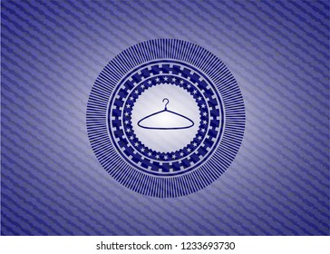 hanger icon inside jean background
