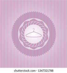 hanger icon inside pink icon or emblem