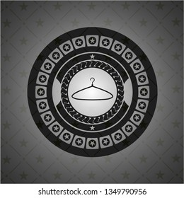 hanger icon inside realistic dark emblem