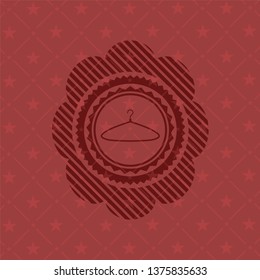 hanger icon inside red icon or emblem