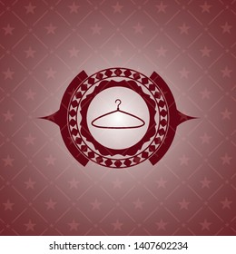 hanger icon inside red emblem. Vintage.