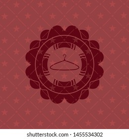 hanger icon inside red icon or emblem