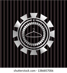 hanger icon inside silver badge