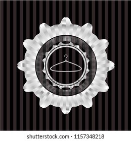 hanger icon inside silver emblem