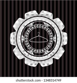 hanger icon inside silver emblem