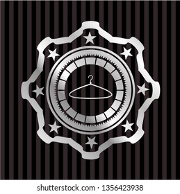hanger icon inside silver emblem