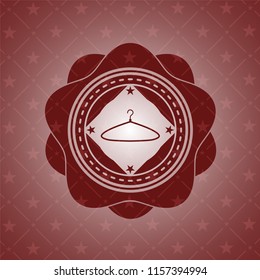 hanger icon inside vintage red emblem