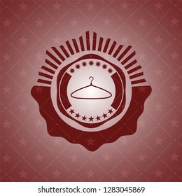 hanger icon inside vintage red emblem