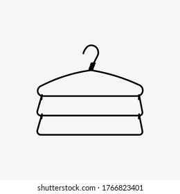 Hanger icon isolated on grey background