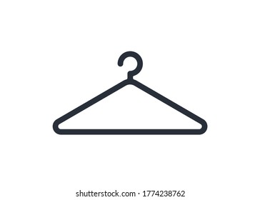 Hanger icon isolated on white background. Hanger sign vector for graphic design, logo, web site, social media, mobile app, illustration. Cloth. 