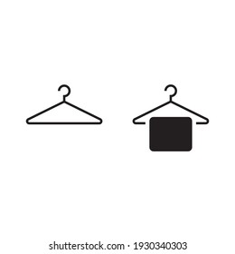 Icono de colgador aislado en fondo blanco