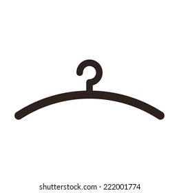 Icono de colgador aislado en fondo blanco
