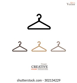 Hanger icon isolated on white background.hanger icon.vector illustration.