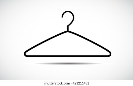 Hanger icon isolated on white background. Vector art.