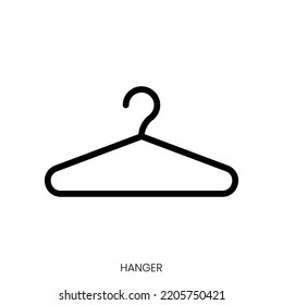 hanger icon. Line Art Style Design Isolated On White Background