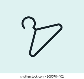 Hanger icon line isolated on clean background. Hanger icon concept drawing icon line in modern style. Vector illustration for your web site mobile logo app UI design.