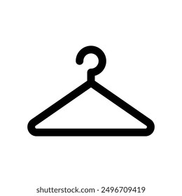 hanger icon linear logo mark in black and white