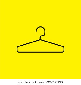 Hanger icon. Linear style. Isolated vector.