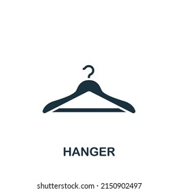 Hanger icon. Monochrome simple Clothes icon for templates, web design and infographics