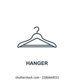 Hanger icon. Monochrome simple Clothes icon for templates, web design and infographics