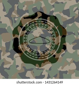 hanger icon on camo pattern