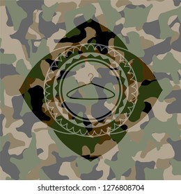 hanger icon on camouflage pattern